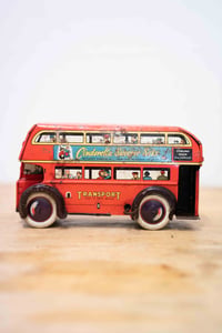 Image 1 of Vintage Wells Brimtoy Tinplate Clockwork Toy Bus Circa 1950's