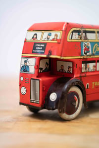 Image 4 of Vintage Wells Brimtoy Tinplate Clockwork Toy Bus Circa 1950's
