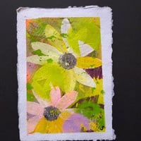Sean Worrall - "Spring (No.10)" - Acrylic on A6 handmade 150gms cotton rag paper - April 2025