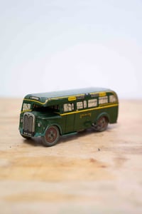 Image 2 of Vintage Wells Brimtoy Tinplate Clockwork Greenline Toy Bus Circa 1950's