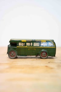Image 1 of Vintage Wells Brimtoy Tinplate Clockwork Greenline Toy Bus Circa 1950's