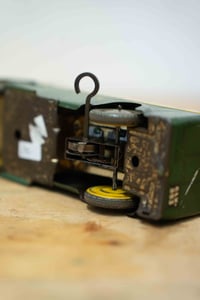 Image 5 of Vintage Wells Brimtoy Tinplate Clockwork Greenline Toy Bus Circa 1950's