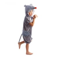 Image 1 of Child Deluxe Mouse Cosplay Cute Grey Costume Kids Animal Funny Suit Halloween Carnival