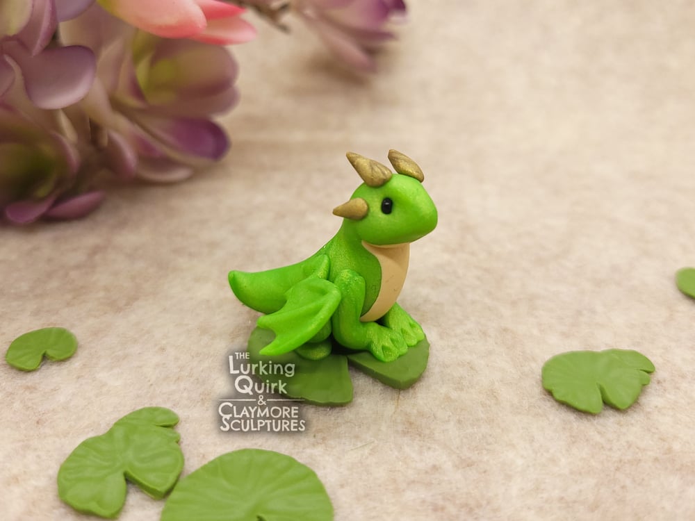 Mini Frog Dragon on a Lily Pad