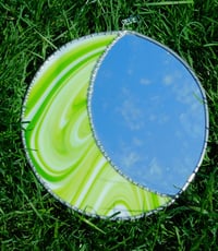 Image 1 of Green swirl moon mirror 