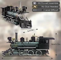 Image 2 of Puzzle 3d Metal Mogul Locomotive 282Pcs Assembly Model Building Kit DIY Toys