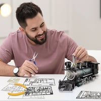 Image 4 of Puzzle 3d Metal Mogul Locomotive 282Pcs Assembly Model Building Kit DIY Toys