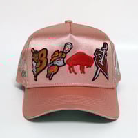 Image 1 of PINK  & METALLIC GREEN