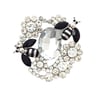 RHINESTONE BEE GEMSTONE BROOCH
