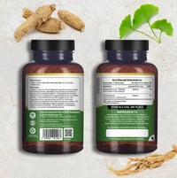 Image 4 of Ginkgo Biloba and Korean Ginseng Tablets 16000mg 180 Vegan
