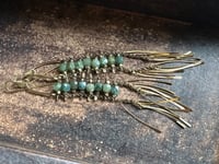 Image 5 of Laddered Apatite brass earrings 