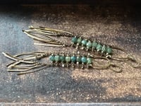 Image 6 of Laddered Apatite brass earrings 