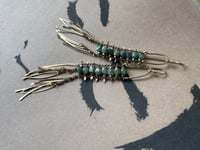 Image 8 of Laddered Apatite brass earrings 