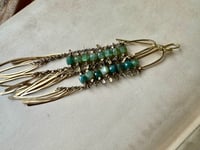 Image 11 of Laddered Apatite brass earrings 