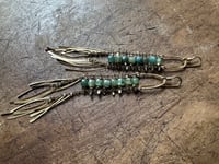 Image 16 of Laddered Apatite brass earrings 