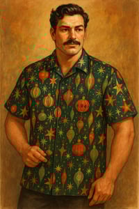 Image 1 of Retro Ornament Hawaiian Shirt