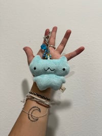 Blue Kitty Keychain