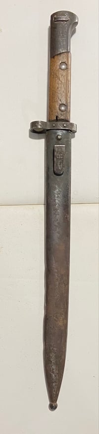 Image 3 of WW2 (Czechoslovakia) 1937 Mauser Rifle Bayonet & Scabbard