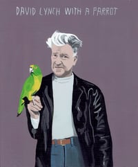 DAVID LYNCH WITH A PARROT