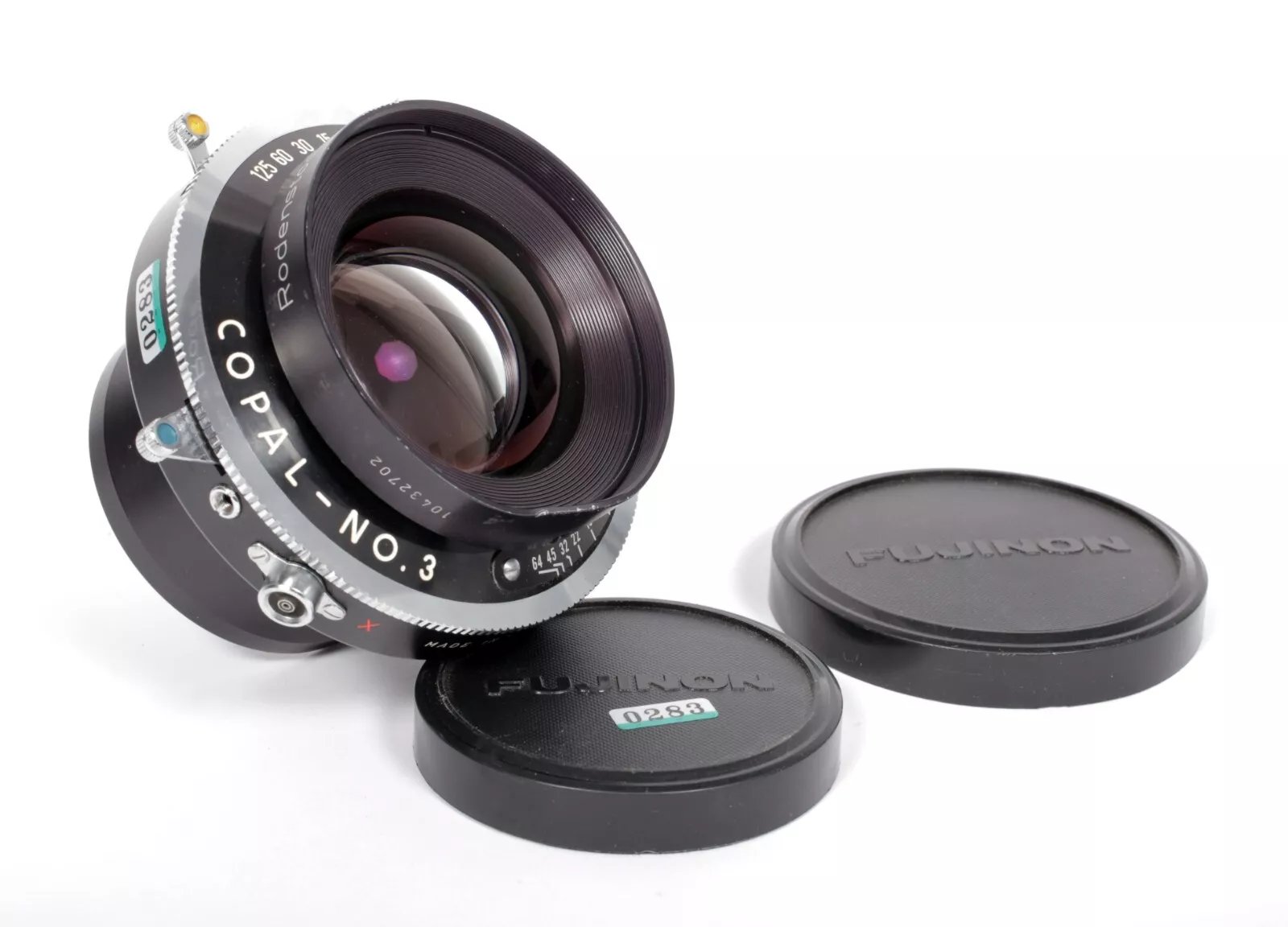 Lopin Aluminium Objectif RODENSTOCK Sironar-N 180mm F/5.6 - Monture Linhof 4x5 / 13x18cm - Occasion Excellent état Verre Colmar