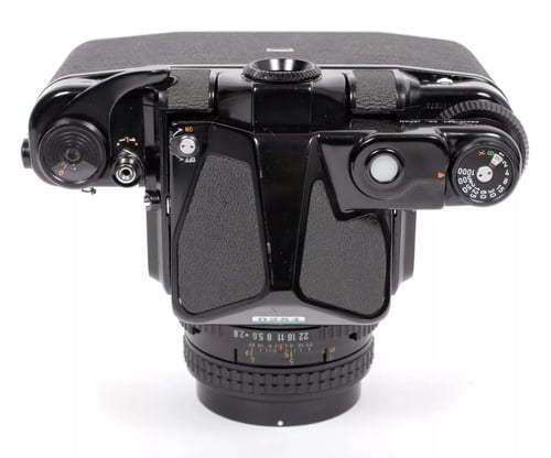 Image of Pentax 67 MLU 6X7 camera with metered prism and LATE SMC 90mm F2.8 lens #0284