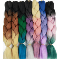 Image 2 of Colorful Pre-Stretched Braiding Hair