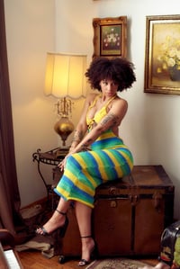 Image 3 of Made to Order - Keyhole Tie Knit Maxi Dress 