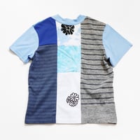 Image 4 of blues petals courtneycourtney adult size m/l medium large vneck short sleeve tee tshirt top