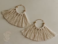 Image 2 of RTS Macrame Fringe Earrings #4