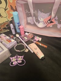 Image 2 of Kuromi Canvas Tote Bag Bundle 
