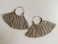 Image 1 of RTS Macrame Fringe Earrings #5