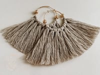 Image 2 of RTS Macrame Fringe Earrings #5