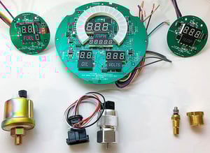 Image of 1957 BLUE Chevy Bel Air Digital Dash kit