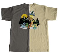 Image 1 of Alien Invasion T-Shirt | Unisex Sizes | Asphalt & Natural