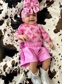 Image 1 of Buckin pink mesh top