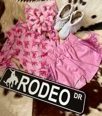 Image 2 of Buckin pink mesh top
