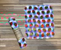 Reusable Paper Towels - Blue Checkered Strawberries