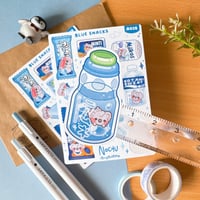 Image 1 of Blue Snacks Sticker Sheet
