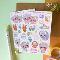 Image 1 of Bunnies and Birbs Sticker Sheet