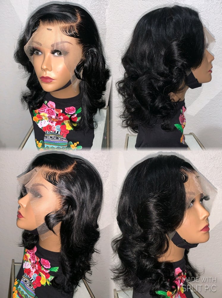 Image of 14 Inch HD Layered Lace Frontal Bob Wig