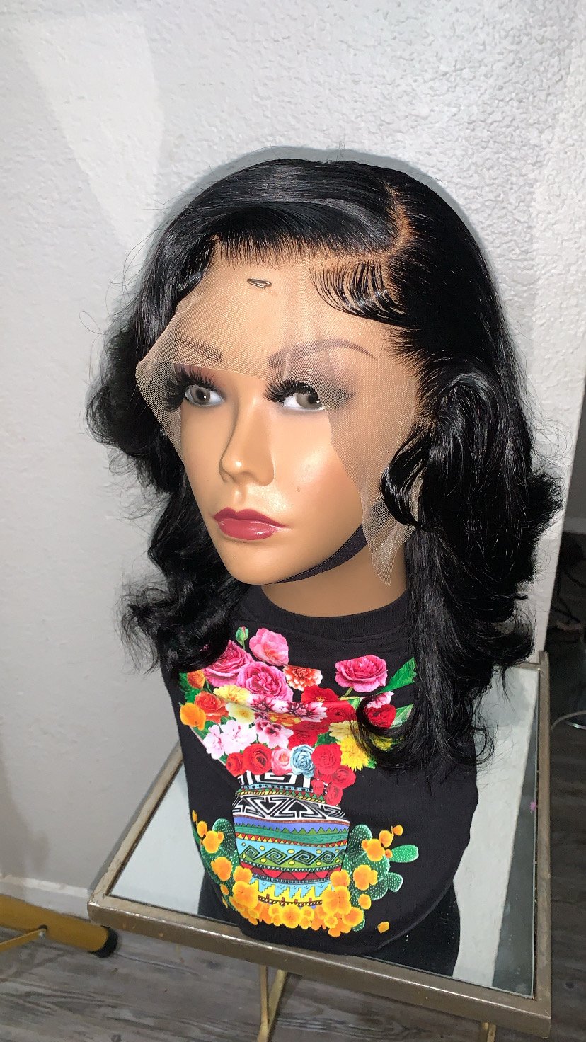 Image of 14 Inch HD Layered Lace Frontal Bob Wig