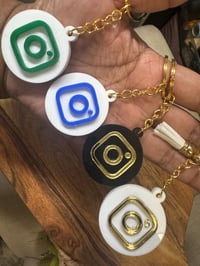 Image 1 of Social Media NFC Keychain Acrylic, Lasercut Keychain, NFC Tag Keychains, Digital Keychain