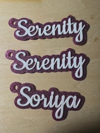 Image 1 of Personalized Acrylic Keychain, Acrylic Name Tag, Backpack Name Tag, Diaper Bag Name Tag, Custom N...