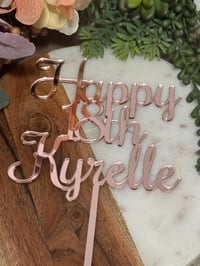 Image 1 of Gold Cake topper for Wedding, Personalized cake topper, Rustic wedding cake topper, Custom Mr Mrs...