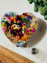 Image 2 of Juneteenth Black, African  American, Nurse, Natural Hair, Locs, Scrubs, Retractable Badge Holder,...