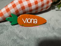 Image 2 of Carrot Easter Basket Tag, Easter Bunny Tag, Custom Name Easter Tag, Personalized Easter Basket Ta...