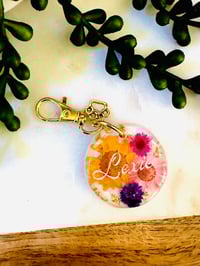 Image 2 of Scannable  Dog tag, Flower dog tag, Cute dog tag, Circle tag, custom tag, Dog lover, Flowers, Res...