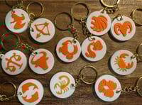 Image 2 of Custom 3D Zodiac NFC Tag Keychain - Personalized Astrological Charm, Horoscope keychain, nfc tag,...