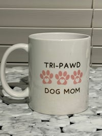 Image 1 of Tripawd Mom, Tripawd Dad, Tripawd mugs, Tripawd gifts for parents, 3 legs puppy, 3 legs dog, hear...