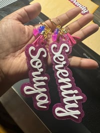 Image 2 of Personalized Acrylic Keychain, Acrylic Name Tag, Backpack Name Tag, Diaper Bag Name Tag, Custom N...